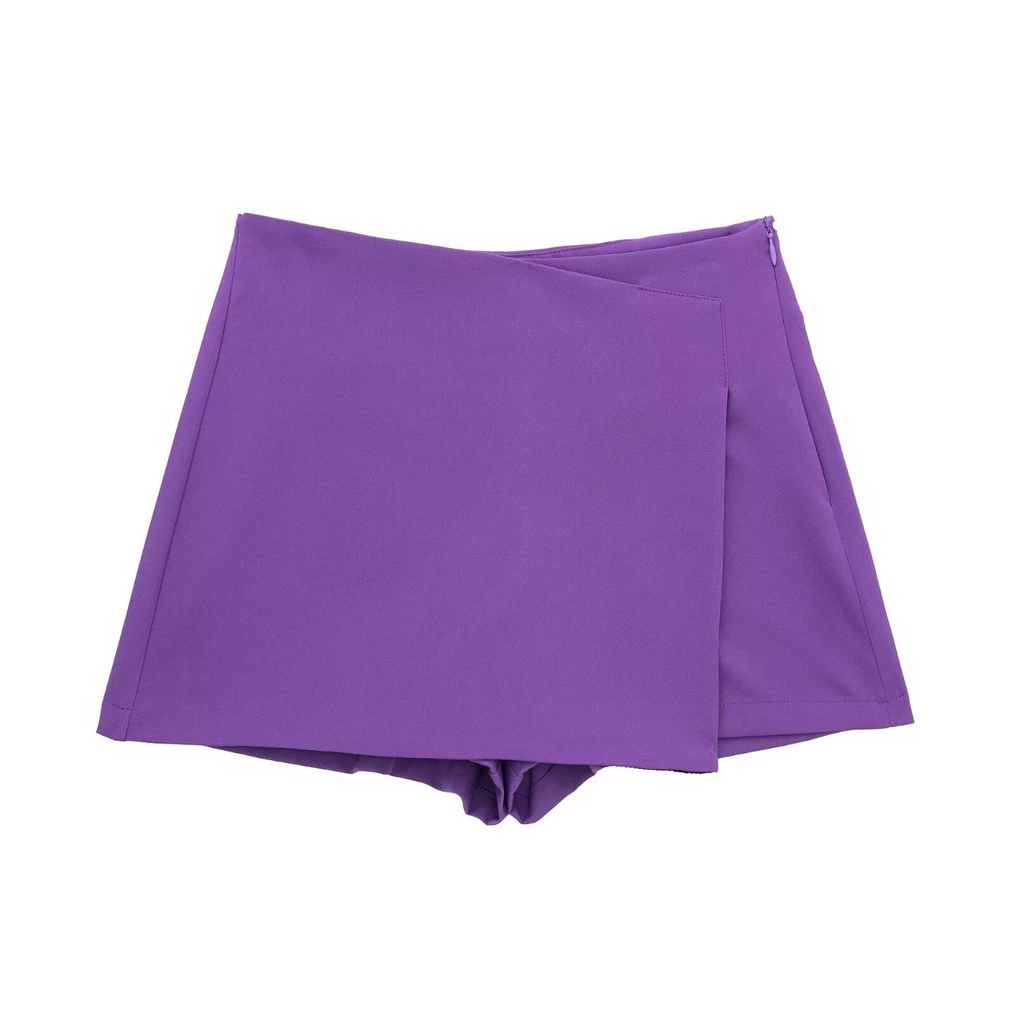 Women's multicolored casual asymmetric culottes