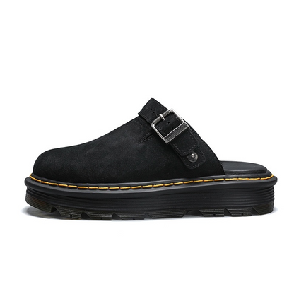 2026 women's new platform sandals and slippers plus size half-enclosed slippers have a shoe box