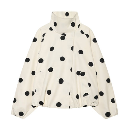 Women's polka dot pilot jacket Coat