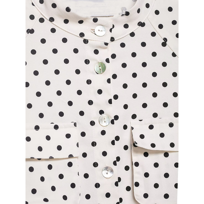 suit Women's 2 pieces polka dot shirt style Coat+Pants