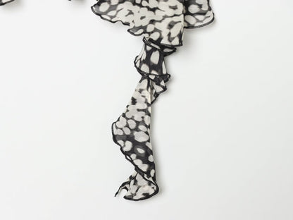 Women's asymmetric printed suspender dress
