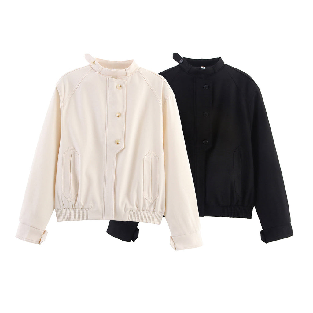 Women 2025 New Button-decorated loose-fitting jacket