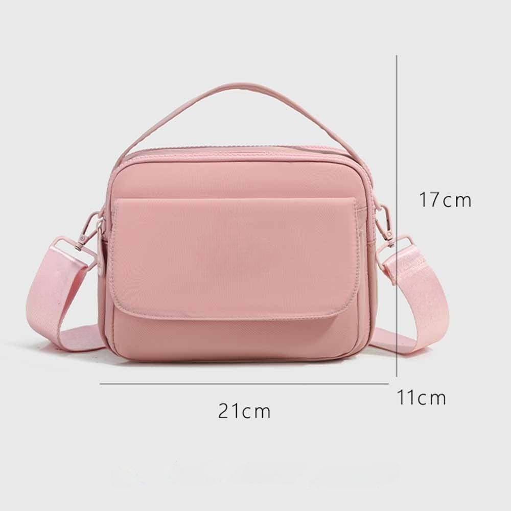 Women's new fashion Joker double zipper design messenger bag