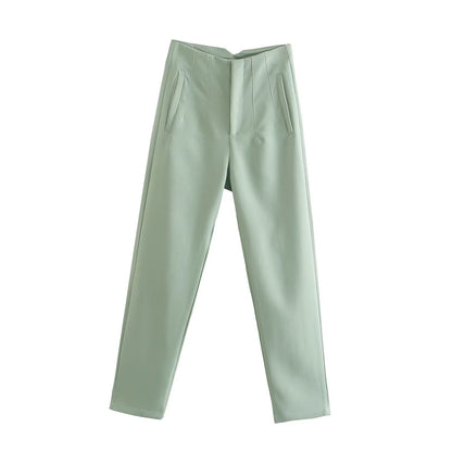 2026 Women's multi-color pleated high waisted pants