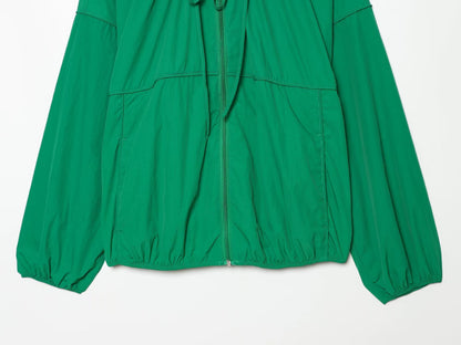 Women's loose hooded technology fabric Coat