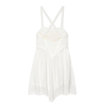 Women's chiffon embroidered mini dress