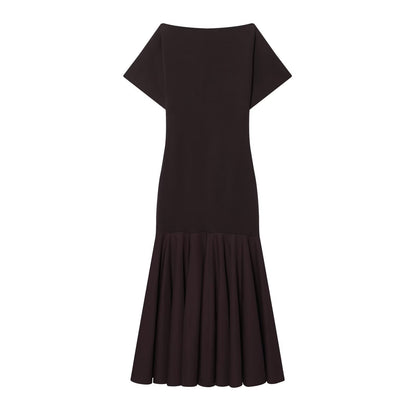 Women's slim short sleeved patchwork dress