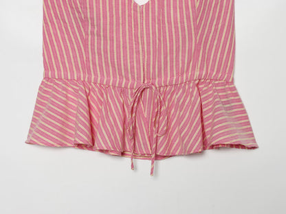 suit Women's 2 pieces striped halter neck top+wide leg pants