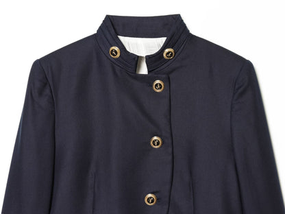 Women's gold button decoration slim Blazer Coat