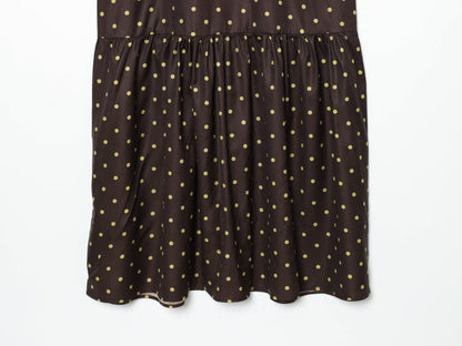 Women's polka dot hanging neck MIDI dress