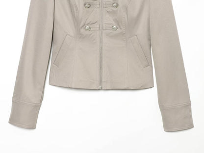 Women's double breasted waist cinched jacket Coat