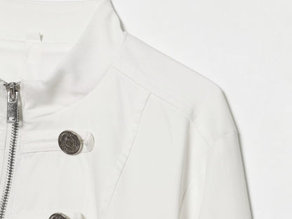 Women's standing collar breasted decorative Blazer Coat