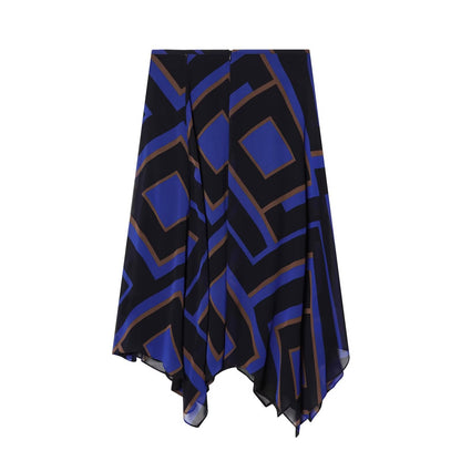 2026 Women's printed asymmetrical MIDI skirt