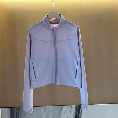 Women's new sunscreen stand-up collar quick-drying yoga fitness jacket