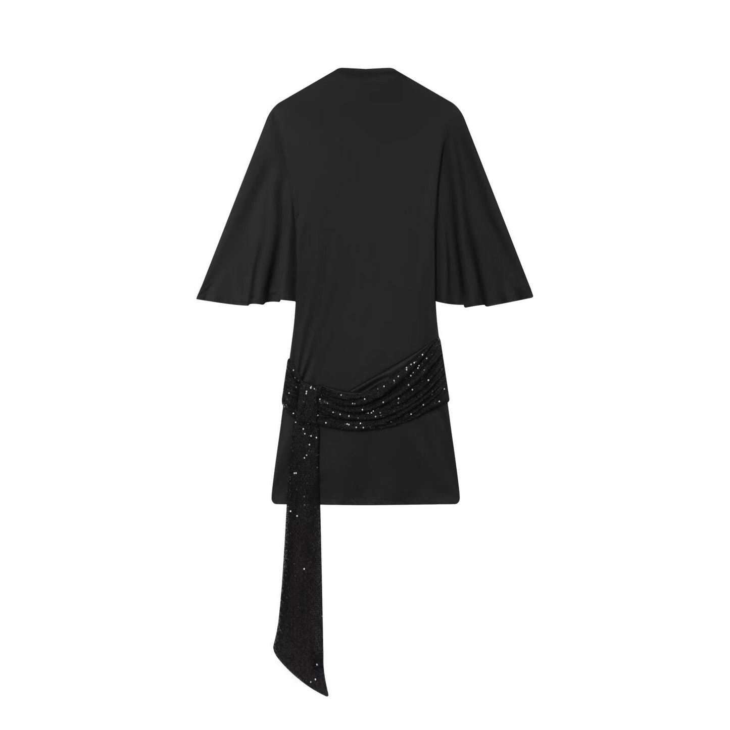 Women's backless bead patchwork mini dress