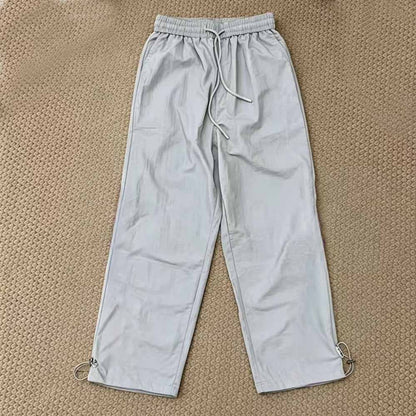 2026 new leisure elastic waist adjustable drawstring wide-leg pants