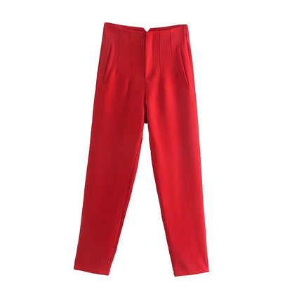2026 Women's multi-color pleated high waisted pants
