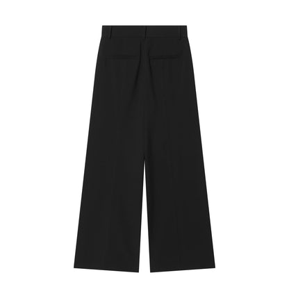 suit Women's 2 pieces black slim V-neck vest+Pants