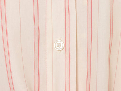 Women's lace up design loose striped shirt