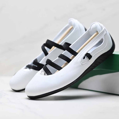 Women's new comfortable thin-soled ballet shoes have a shoe box
