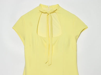 Women's bow decoration slim mini dress