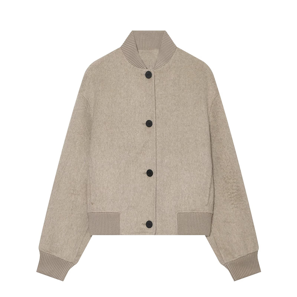 Women's comfortable wool blend pilot jacket Coat