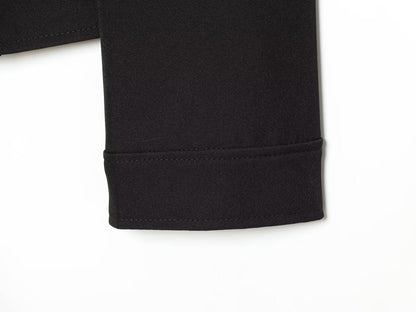 Women's with shoulder pads slim stand collar Coat