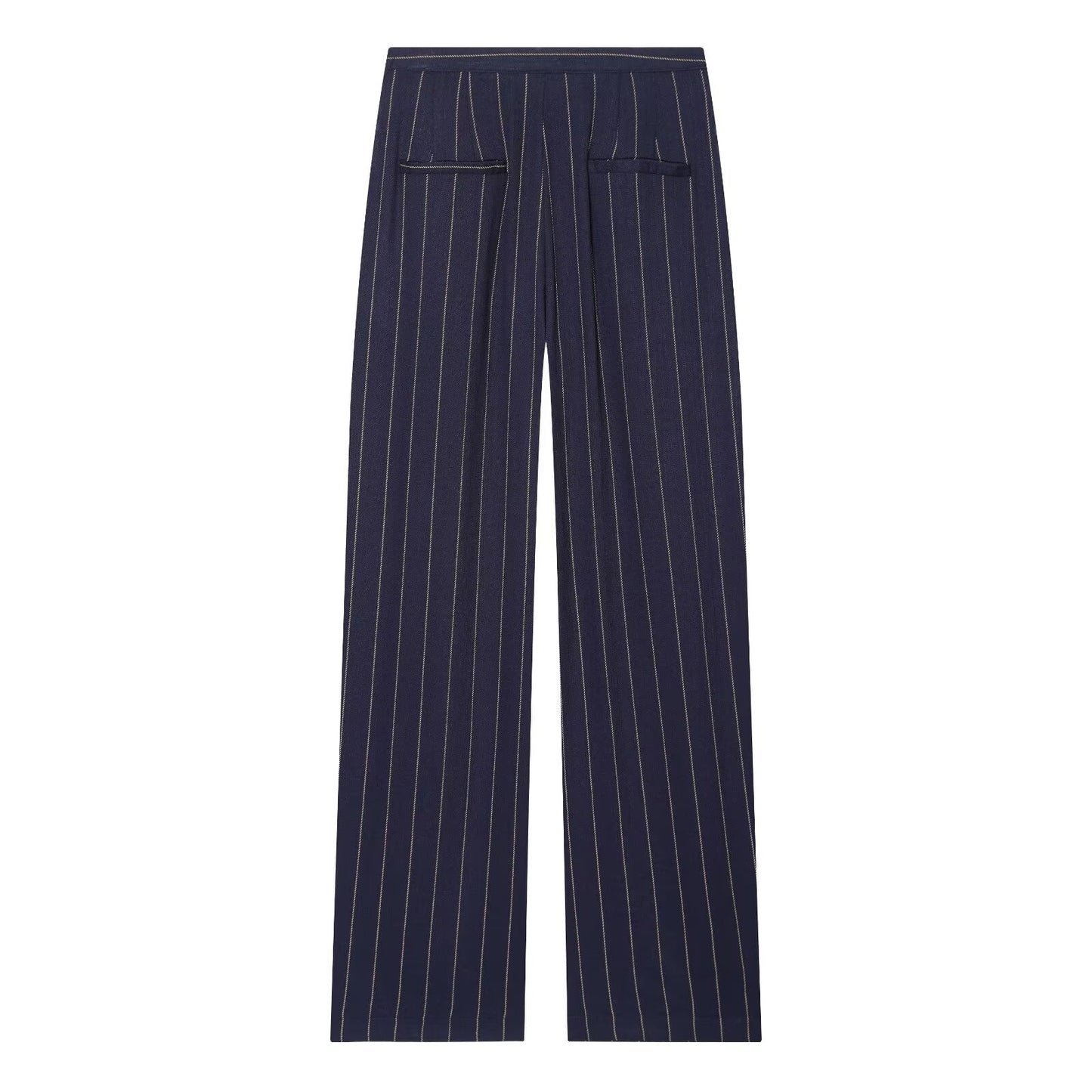 suit Women's 2 pieces linen blend striped jacket+Pants