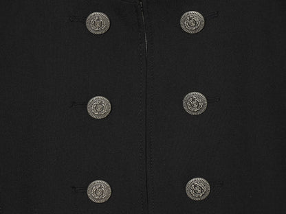 Women's With shoulder pads slim double breasted jacket