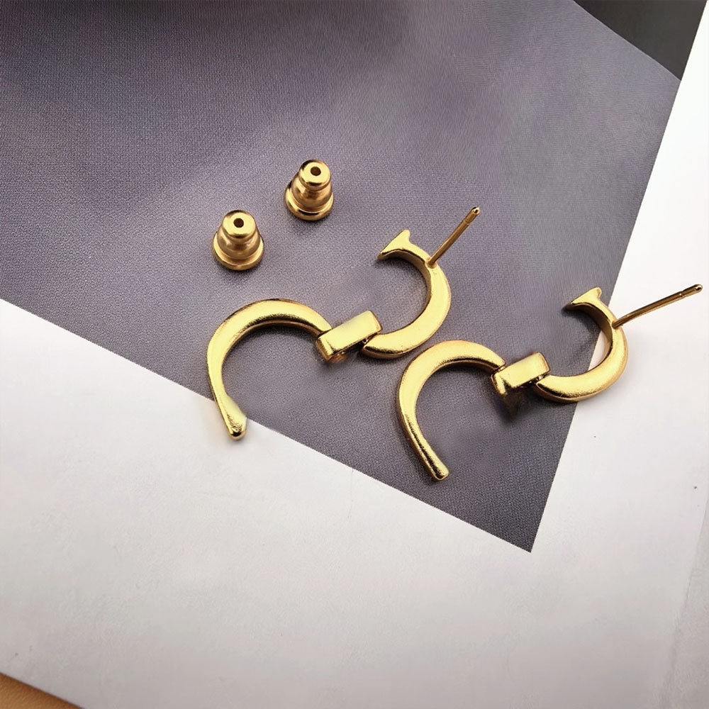 Women's new Joker temperament letter design earrings