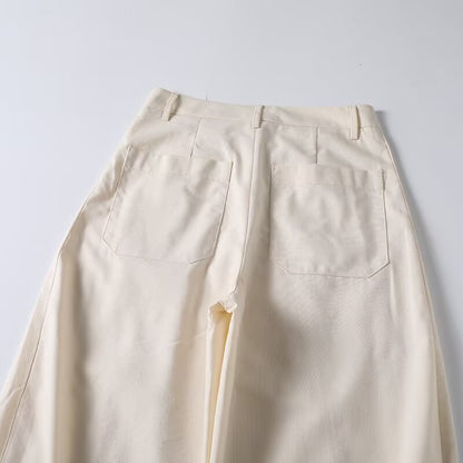 Women's loose linen blended casual pants