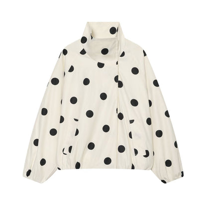 Women's polka dot pilot jacket Coat