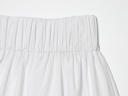 Women's rivet decorated balloon version MIDI skirt