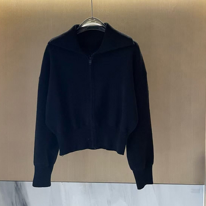 Women's new leisure lapel sweater cardigan