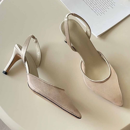 Women's new mesh diamond decorative high heels have a shoe box.