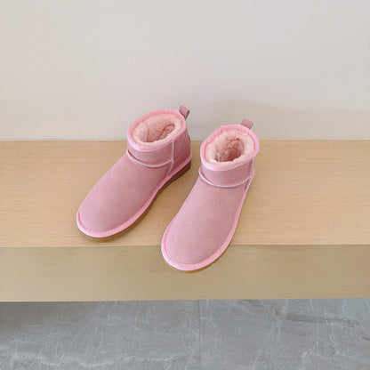Women's new velvet short snow boots