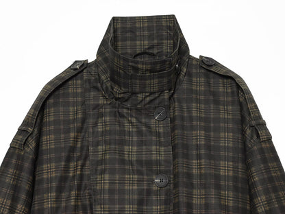Women's casual checkered pilot jacket Coat