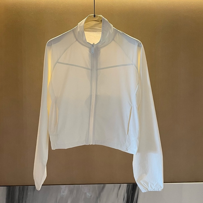 Women's new sunscreen stand-up collar quick-drying yoga fitness jacket