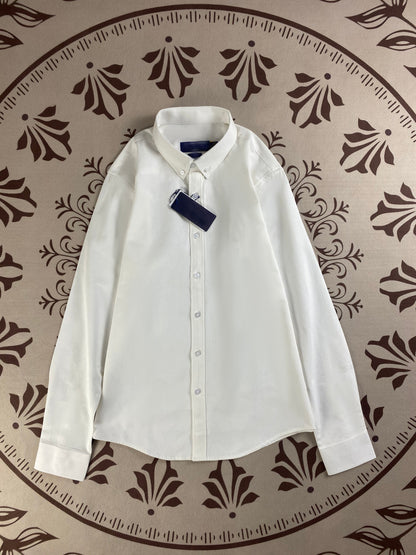 Men and women with the same new casual Joker cotton embroidered couple long sleeve shirt.