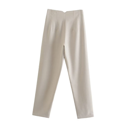 2026 Women's multi-color pleated high waisted pants