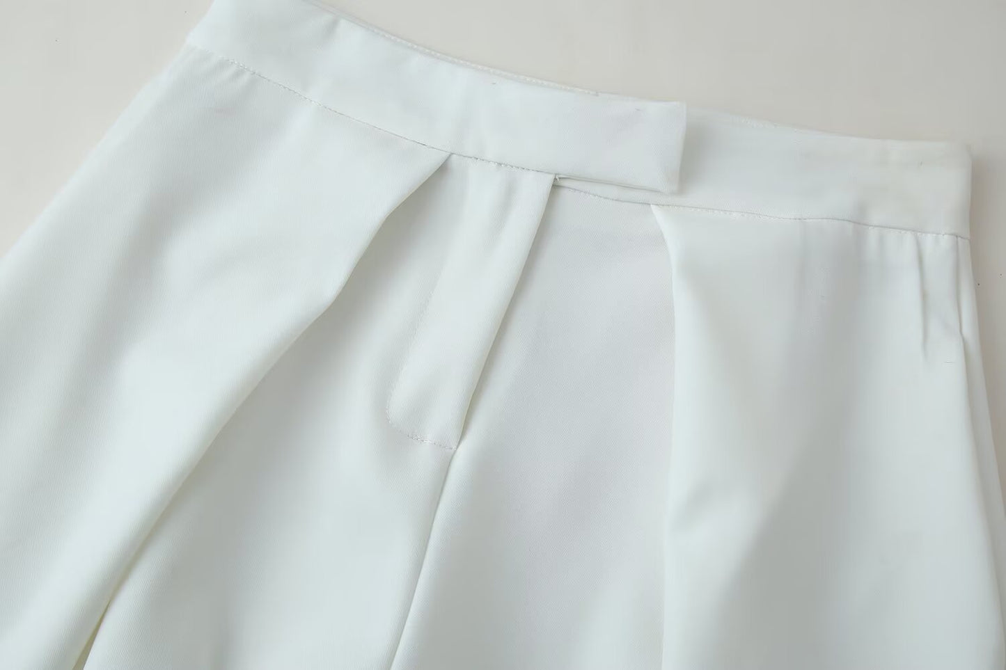 Women's new casual loose zipper pleated trousers