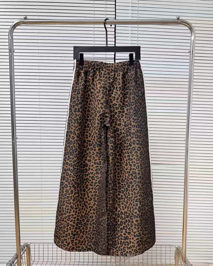2026 women's new Leopard print casual pants loose pants