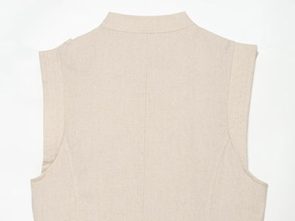 Women's rope knot linen blend mini dress