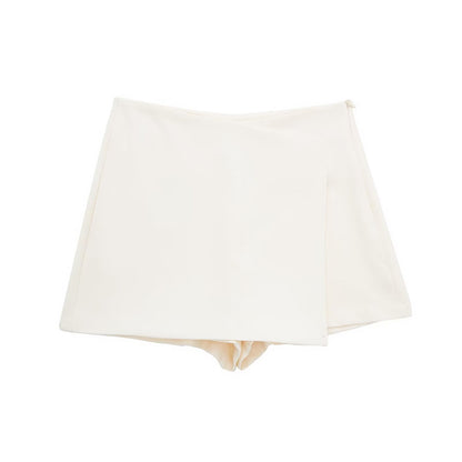 Women's multicolored casual asymmetric culottes