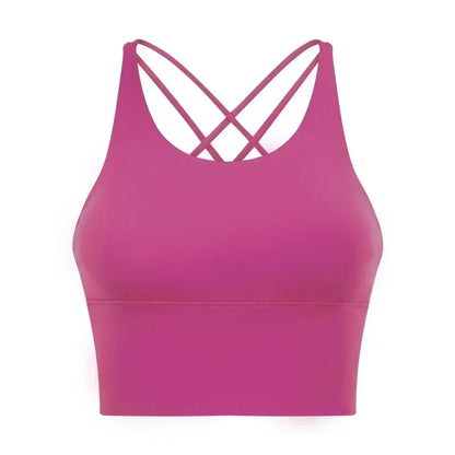 New Beauty Back Sports Bra Women's Backless Fitness Yoga Bra Thin Suspender Vest Top.