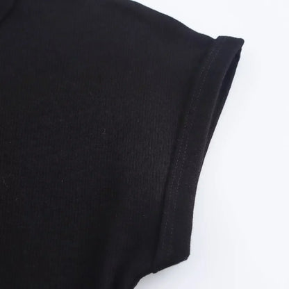 2026 Women's New Chic Fashion Multi Color Slim O Neck Ribbed Knitted jumpsuit Retro Short sleeved Women's Short jumpsuit