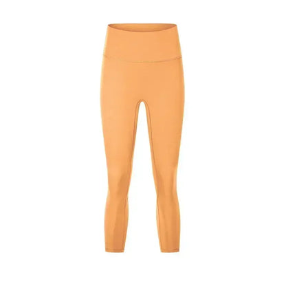Women's Spring/Summer 2026 New Nude Yoga Cropped Pants With High Waist and Hip Lifting and Slimming Exercise Pants