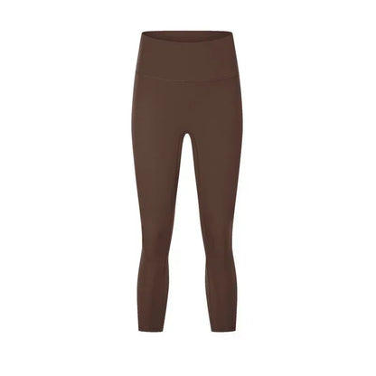 Women's Spring/Summer 2026 New Nude Yoga Cropped Pants With High Waist and Hip Lifting and Slimming Exercise Pants