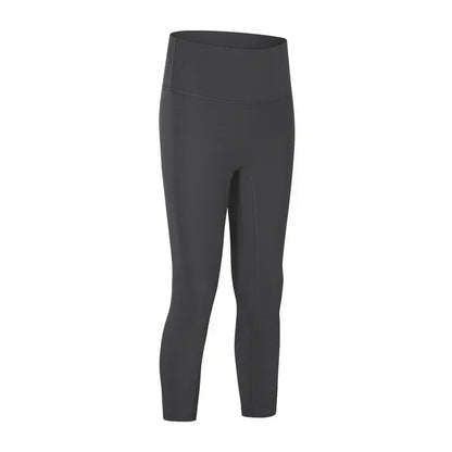Women's Spring/Summer 2026 New Nude Yoga Cropped Pants With High Waist and Hip Lifting and Slimming Exercise Pants