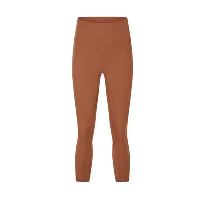 Women's Spring/Summer 2026 New Nude Yoga Cropped Pants With High Waist and Hip Lifting and Slimming Exercise Pants